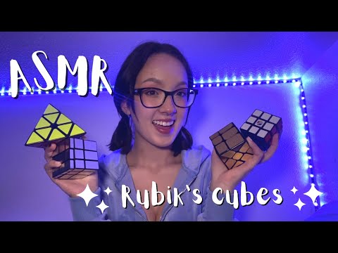 ASMR - Gamer Girl solving Rubik’s Cubes while you sleep (relaxing tapping and clicking) 🎮🕹️👾🎧📺