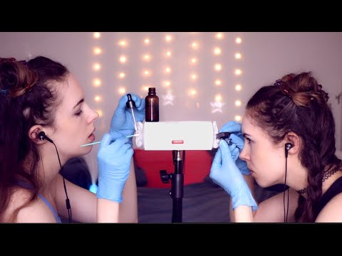 ASMR Twin Ear Cleaning - Gloves, Dropper, Picking, Cotton Swabs, Brushing