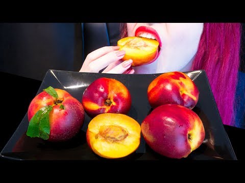 ASMR: Huge & Refreshing Nectarines 💦 | Crunchy Like Apples 🍑 ~ Relaxing Eating [No Talking|V] 😻