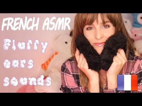 ASMR French - fluffy ear sounds (soft and intense massage, stroking, brushing, whispers...)