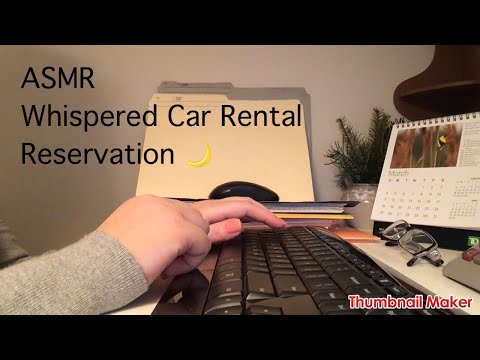 ASMR Making A Car Rental Reservation (Whispered )