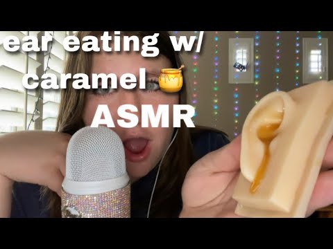 ASMR messy ear eating w/ caramel 🍯 | aggressive | mouth sounds | jester asmr