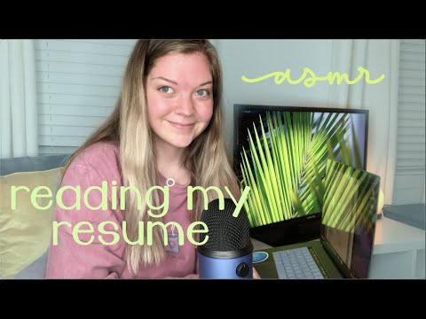 asmr reading my resume + tips & advice on applying for jobs!! ~ Pure whispering 🤍✨