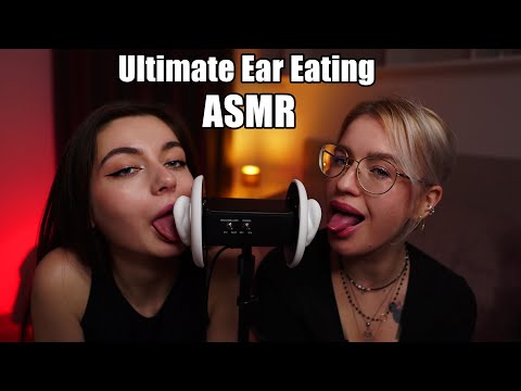 ASMR Sensitive Double Ear Eating, Lipping, Nibbling, Licking, Kissing, etc.👂 w/​⁠​​ @MonnaASMRtist