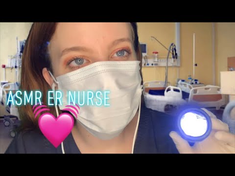 ASMR | ER Nurse cares for you ♥️ | kissing, mask, latex gloves, light, nurse roleplay