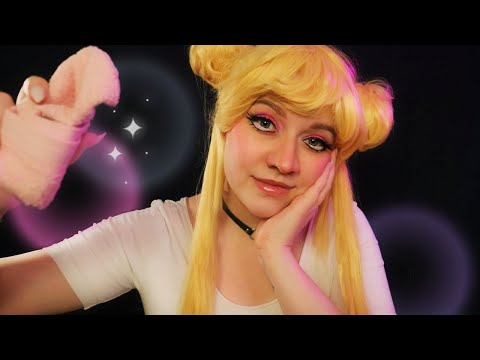 ASMR Sailor Moon pampers you after battle (personal attention, face massage)