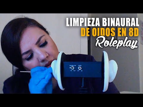 Roleplay Limpieza de Binaural 8D de Oidos / ASMR Español / Murmullo Latino
