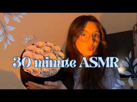 ASMR Blue triggers🦋🩵 (tapping, scratching, finger tapping)