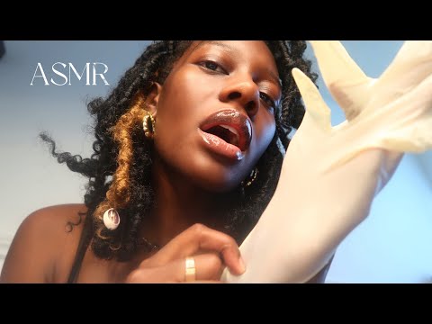 ASMR TRYING ON TIGHT LATEX GLOVES🧤* Tingles * Soft Whispers  & Hand Movements * REQUESTED♥️