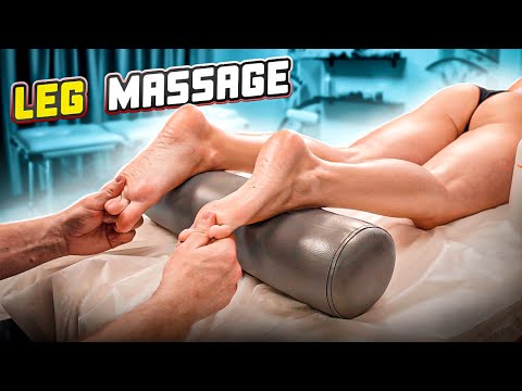PAINFUL LEGS AND HIPS MASSAGE WITH PERCUSSION MASSAGER (4K VIDEO)