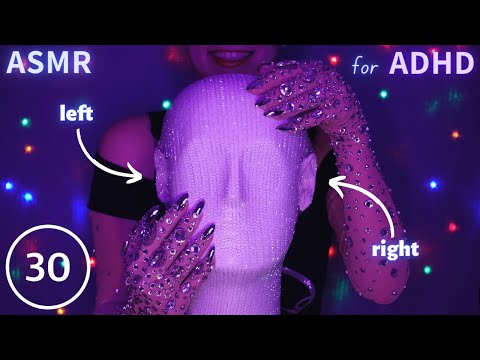 ASMR Binaural Mic Scratching & Tapping That Changes Every 30 Seconds | ASMR for ADHD - No Talking