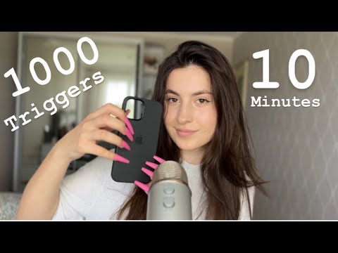 Asmr 1000 TRIGGERS in 10 MINUTES ( Tapping & Scratching) NO TALKING ( Sleep in 10 Minutes)😴