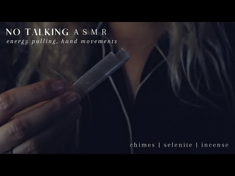 [ASMR] Healing Hands | No talking, up close (chimes, selenite, incense, hand mvmts)