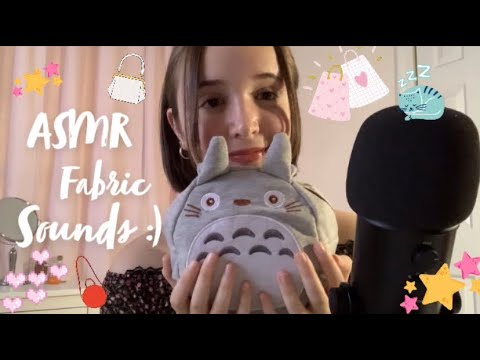 ASMR✨ - Tingly Fabric Sounds👛💘(leather sounds, purse tapping)