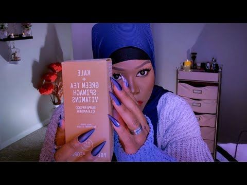ASMR | Skincare Haul (ft. Dossier) (Up Close Whispers, Tapping, Lid Sounds, Glass Dropper Sounds)