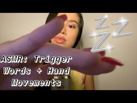 ASMR: 💤 Relaxing Trigger Words + Hand Movements + Mouth Sounds 💤