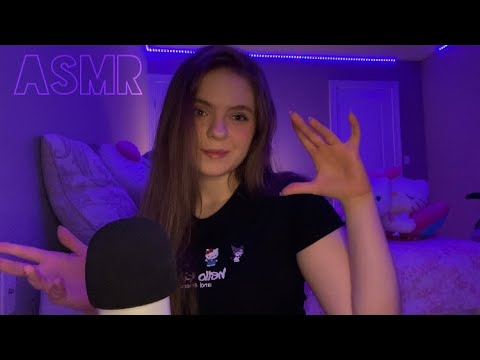 ASMR Close Whispering Trigger Words + Hand Sounds & Relaxing Hand Movements
