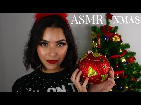 ASMR Christmas With Me! (Whispers, Tapping, Plastic sounds, Eating sounds, Song Humming...)