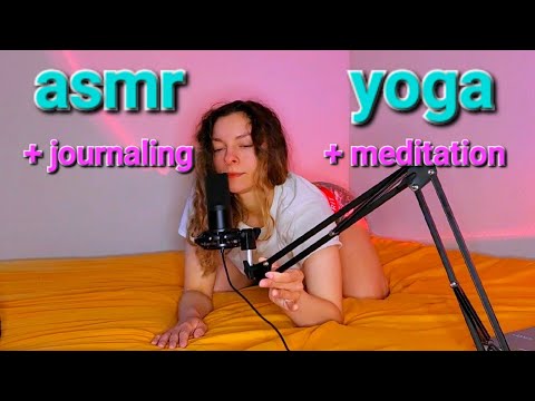 ASMR Journaling + Yoga + Meditation for calling your power back 🧘‍♀️ ✨️