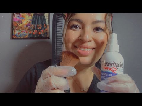 ASMR Nurse checks your hair for lice & lice treatment| Vlogmas Day 16