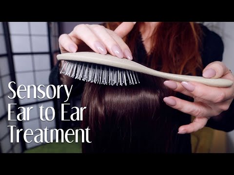 Sensory ASMR Treatment 💜 NO TALKING 💜 Ear to Ear Sounds, Hair Brushing, Head Massage