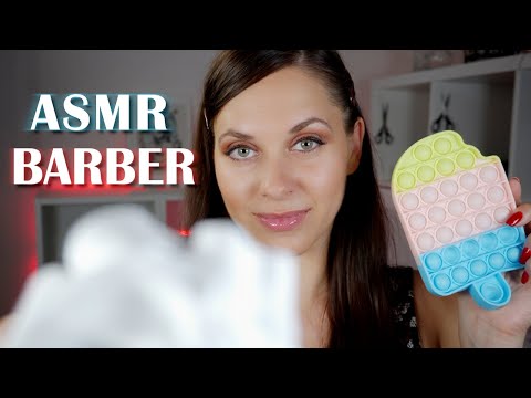 ASMR barber haircut and shave roleplay