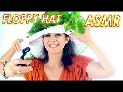 Floppy Hat ASMR | Summer Tingles | Drawing | Crinkle Veil | Leaves Decoration | Internal Mics