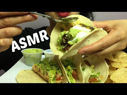 ASMR TACO (Chicken, Baja Shrimp and Fish) EATING SOUNDS | SAS-ASMR