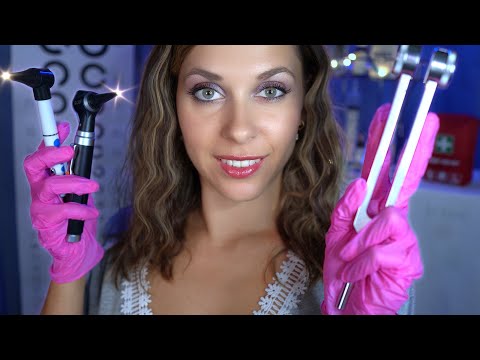 ASMR 👂 Sleep 💤 Earwax,  Ear Cleaning, Exam, Otoscope, Tuning Fork, Whisper, Personal Attention
