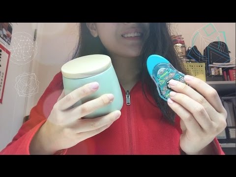 ASMR tapping/scratching and lid sounds 💙 NO TALKING