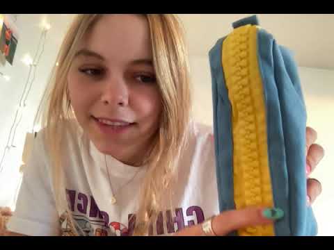 ASMR- tapping & whispering in my new apartment @ college! (school supplies)