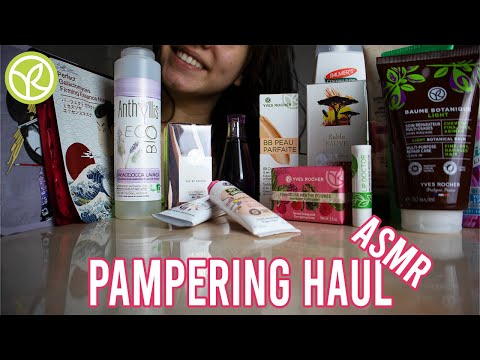 BINAURAL ASMR - Pampering Products Haul & Routine (Yves Rocher)
