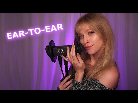 ASMR Ear-To-Ear Breathing, Cheek Cupping, Brushing, Mouthy Sounds, Tongue Clicks, Ear Massage... ♡