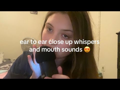 asmr ☆ ear to ear close up whispers w/ new TASCAM 😍 (mouth sounds, stuttering, trigger words)