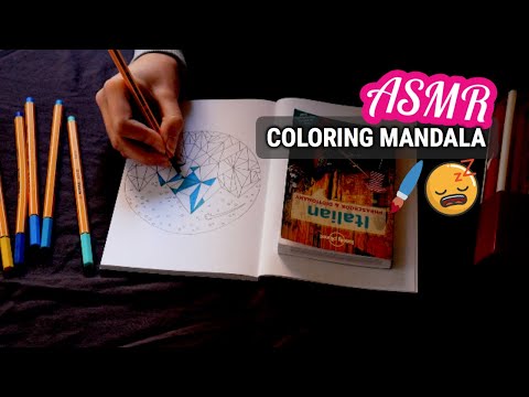ASMR Coloring Mandala For Your Relaxation - No Talking