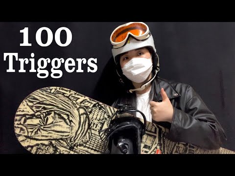 ASMR 100 TRIGGERS IN 10 MINUTES 🎿