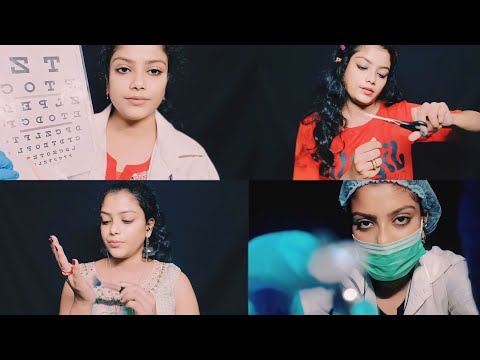 ASMR 5 Roleplay In 42 Minutes(Nail Salon, Nerve Exam, Hairstyle, Spit Painting Makeup, Dentist)