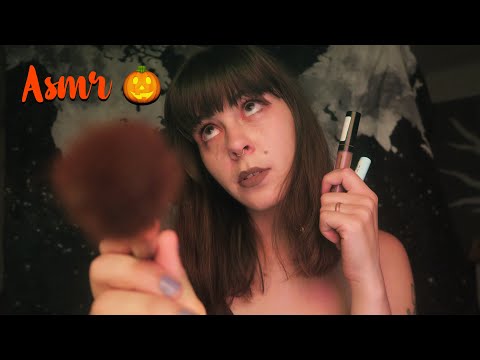 🎃 Asmr rude friend fixes your make up roleplay (at a Halloween party 🎃)