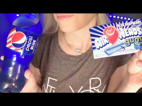 ASMR Gum Chewing & Trying PEPSI BLUE | What I'm Watching on NETFLIX | Whispered