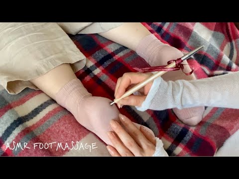 ASMR Foot Massage & Scratching with Socks * No Talking