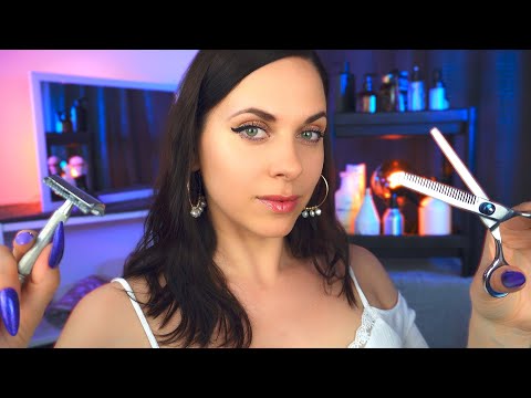 ASMR Barber Roleplay ✂ VIP Haircut  ✂ Massage  Shave Personal Attention