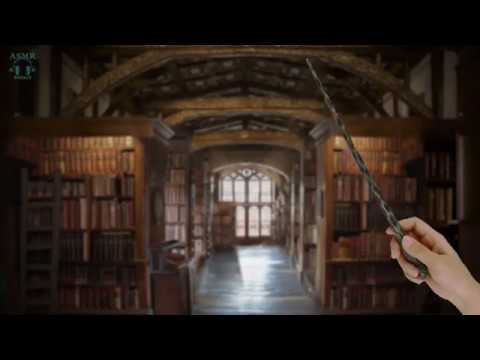 Hogwarts Library [ASMR] ⚡ Harry potter Ambience / Relaxing Page flipping & Book sounds