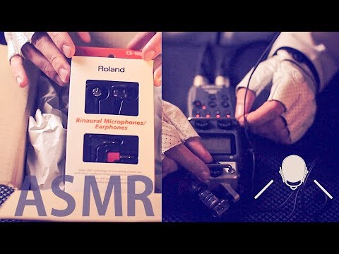 ASMR UNBOXING New Binaural Mic 🎙️Roland CS-10EM + TEST 🎤FRENCH Soft Spoken