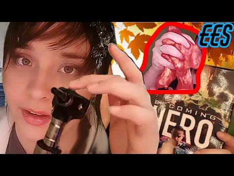 ASMR Ear Exam Show: CAULIFLOWER EAR | Realistic exam, real doctor | (tapping, books, scifi reading)