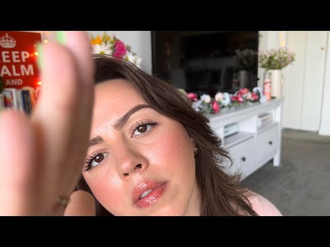 asmr relaxing hand movements + face touching (no mouth sounds) 🌿✨🌸