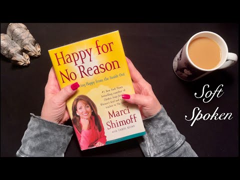 ASMR Happy for No Reason! (Soft Spoken only) Self help book! Dust jacket crinkles/page turning.