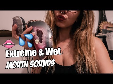ASMR 👄INTENSE Wet 💦MOUTH Sounds & Crystal ✨Tapping/Scratching