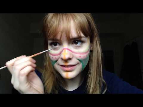 ASMR REIKI plucking your negative energy + painting on my face