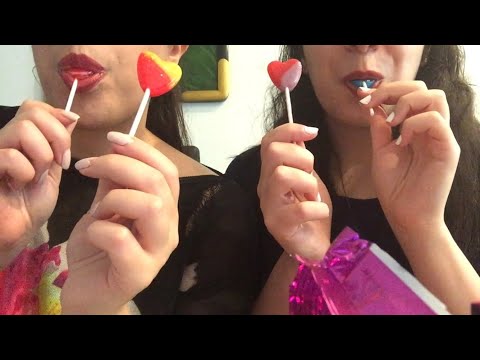 ASMR double lollipop sounds