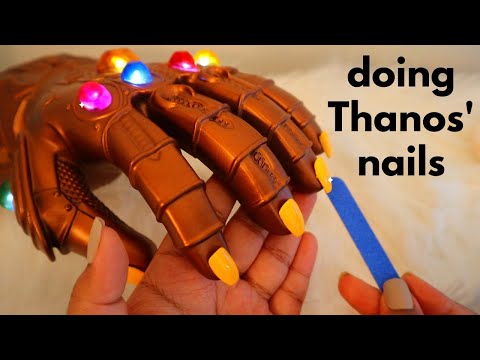 ASMR | Doing Thanos' Nails - Roleplay, Whispering, Hand Movements, Tapping and Mouth Sounds